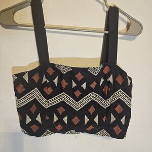 Forever 21 Geometric Patterned Crop Top size Large